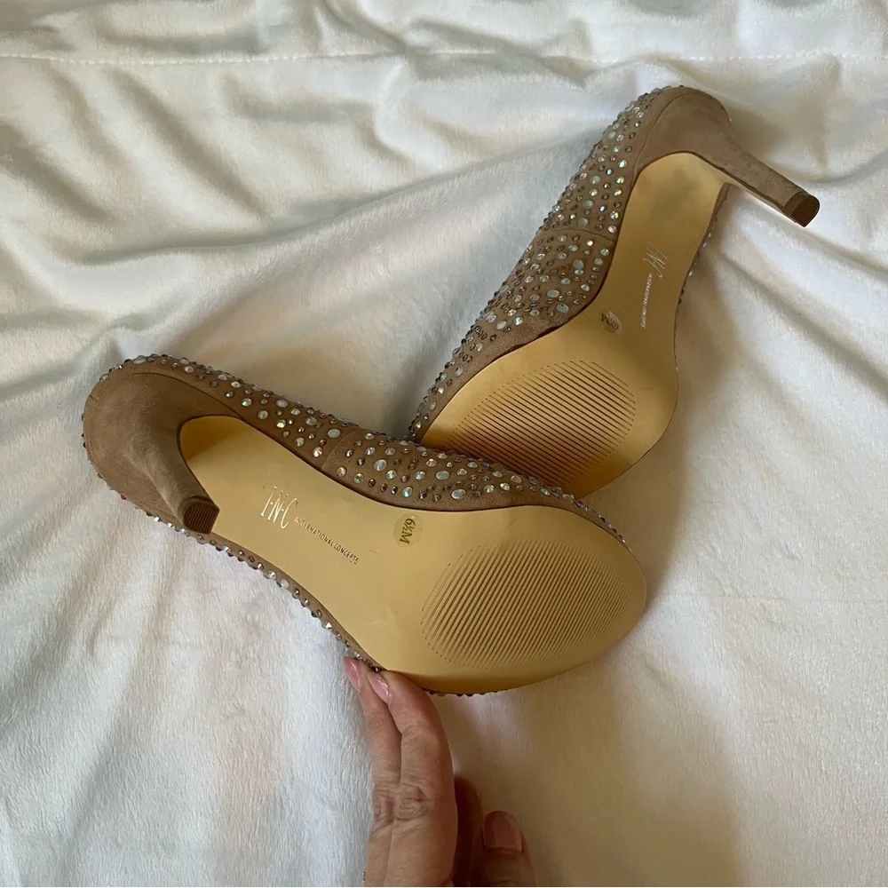I.N.C international concepts Elegant Tan Embellished Women's high heels. Sz 6.5